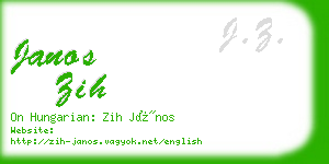 janos zih business card